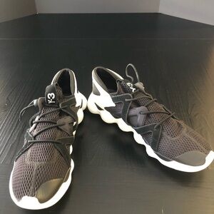 Adidas Y-3 Yohji Yamamoto Kyujo Low Sneakers Black  and White Size 12.5 EUC